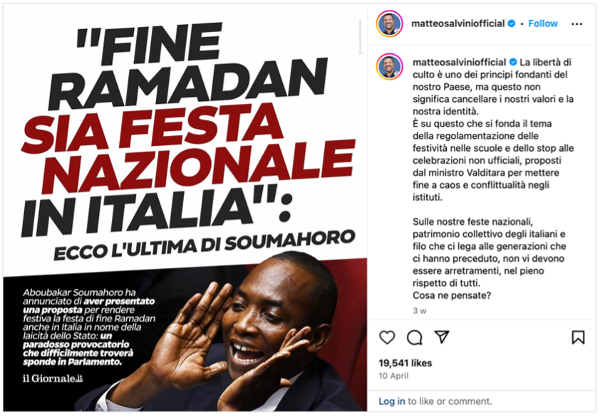 L’implicito della settimana: Valori sotto attacco? Analisi di un Post di Matteo Salvini su Instagram